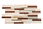 Natuurstenen steenstrips Slate Mix - 60x15 cm, Ophalen, Wandtegels, Nieuw, Minder dan 20 cm