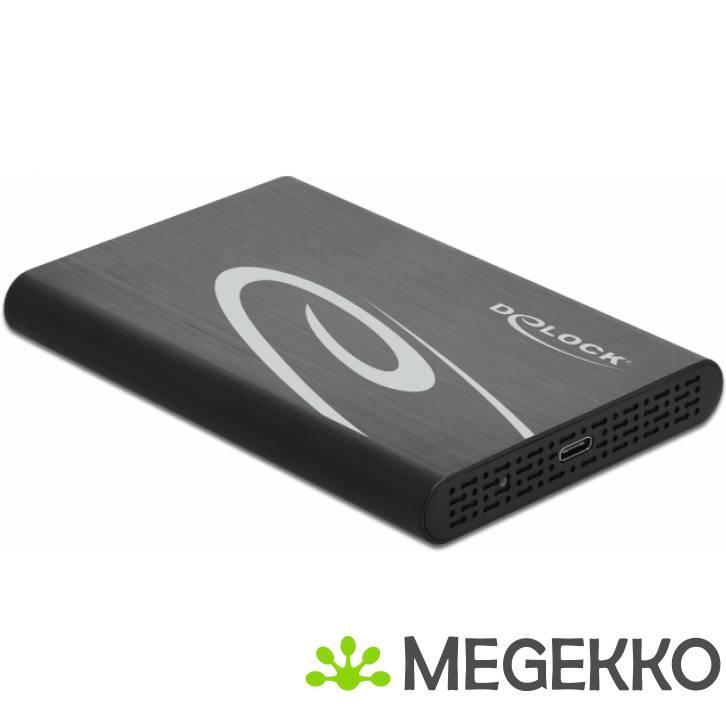 Delock 42610 externe behuizing voor 2,5  SATA HDD/SSD met, Computers en Software, Computerbehuizingen, Nieuw, Verzenden