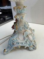 Lamp (2) - Porselein, Textiel - een paar lampen