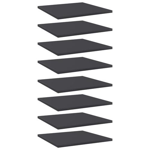 vidaXL Wandschappen 8 st 40x40x1,5 cm bewerkt hout grijs, Huis en Inrichting, Woonaccessoires | Wandplanken en Boekenplanken, Nieuw