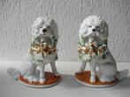 Staffordshire - Statue, 2 Oude Staffordchire hondjes - 18 cm, Antiek en Kunst