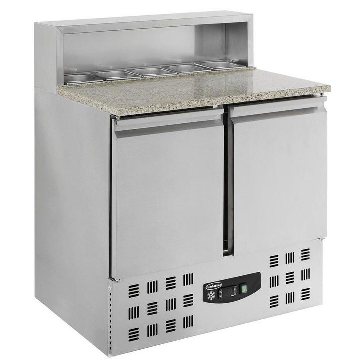 Pizzawerkbank | 230L | 2 Deuren (1/1 GN) | Boven 5x 1/6 GN, Articles professionnels, Horeca | Équipement de cuisine, Envoi