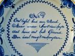 18e eeuws Delfts spreukenbord - Maatschappelijke kritiek, Antiek en Kunst, Antiek | Glaswerk en Kristal