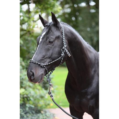 Licol corde noir / gris  pony - kerbl, Dieren en Toebehoren, Paarden en Pony's | Overige Paardenspullen