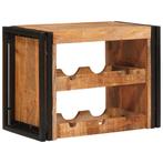 vidaXL Wijnrek Bruin 100 x 45 x 33 cm Massief Ruw Mango Hout, Huis en Inrichting, Verzenden, Nieuw