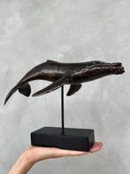 Statue, No Reserve - Bronze Patinated Whale Soaring on its