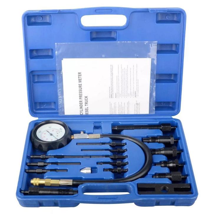 Compressie meter 17-delig voor dieselmotoren gereedschap, Auto diversen, Autogereedschap, Nieuw, Ophalen of Verzenden