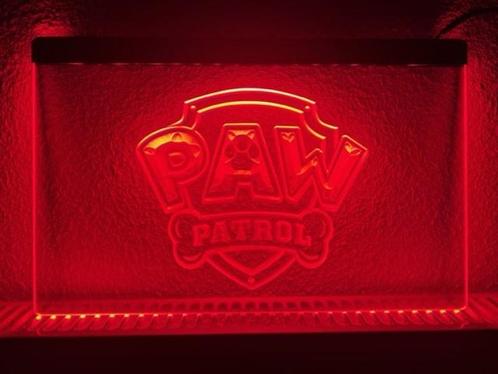 Paw patrol pawpatrol neon bord lamp LED verlichting *ROOD*, Maison & Meubles, Lampes | Autre, Envoi