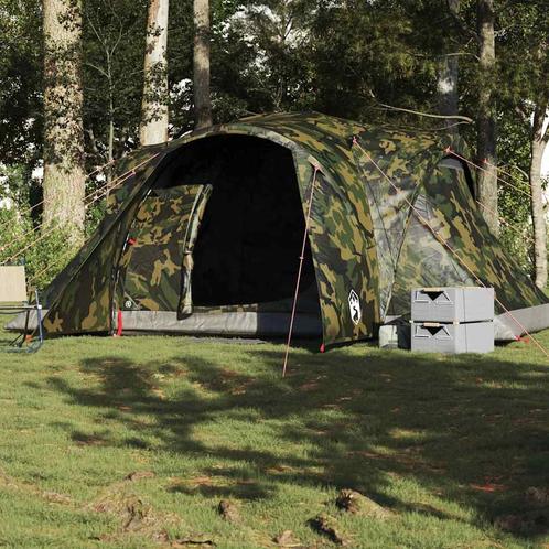 vidaXL Koepeltent 6-persoons waterdicht camouflage, Caravanes & Camping, Tentes, Envoi