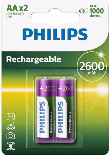 2dekans | Philips AA Oplaadbare Batterijen - 16 Stuks beschikbaar voor biedingen