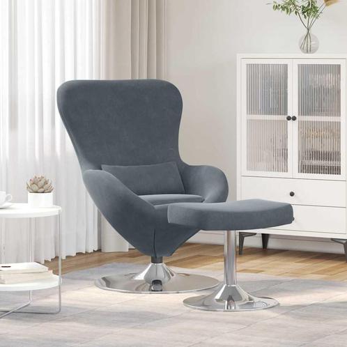 vidaXL Eivormige stoel 2 pcs Donkergrijs 63 x 73 x 90 cm, Huis en Inrichting, Fauteuils, Nieuw, Verzenden