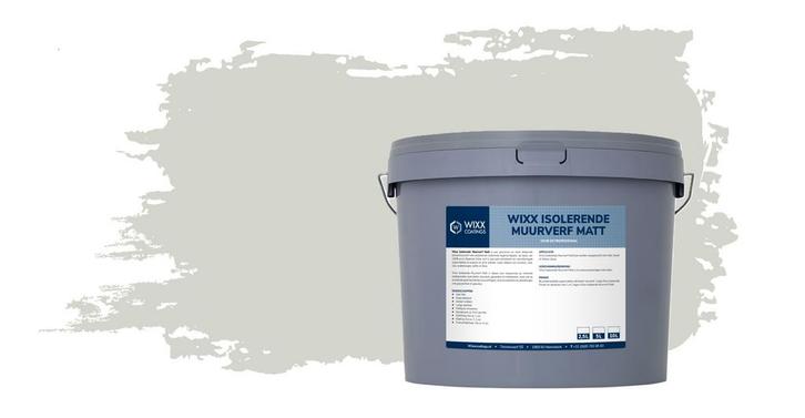 Wixx Isolerende Muurverf Matt RAL 9002 | Grijswit 5L, Doe-het-zelf en Bouw, Verf, Beits en Lak, Nieuw, Verzenden