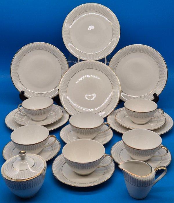 Bavaria Elfenbein Porzellan – Kaffeeservice mit Goldrand –, Antiek en Kunst, Antiek | Meubels | Tafels