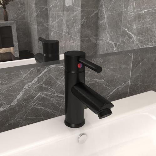 vidaXL Wastafelkraan 130x176 mm zwart, Doe-het-zelf en Bouw, Sanitair, Nieuw, Verzenden