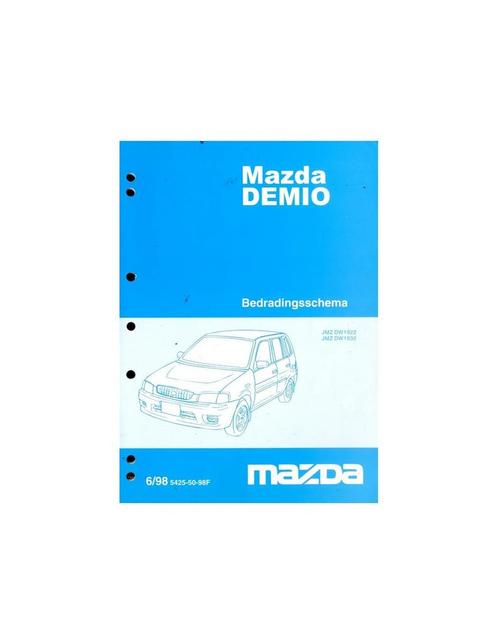 1998 MAZDA DEMIO ELECTRISCHE SCHEMA'S WERKPLAATSHANDBOEK N.., Auto diversen, Handleidingen en Instructieboekjes, Ophalen of Verzenden