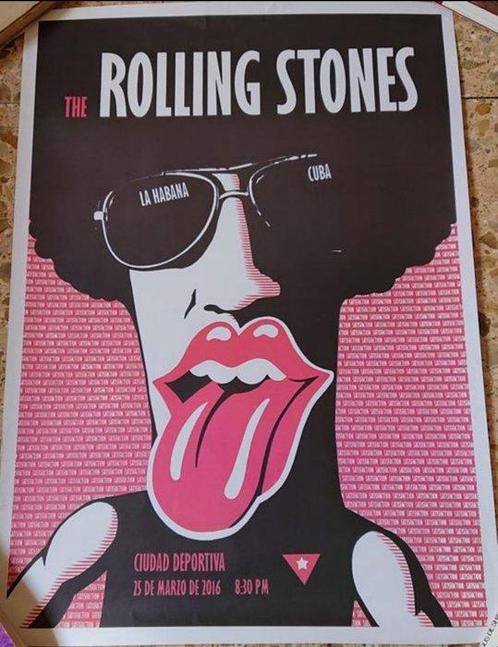Anonymous - 2x Rolling Stones posters, La Habana, Antiek en Kunst, Kunst | Tekeningen en Fotografie