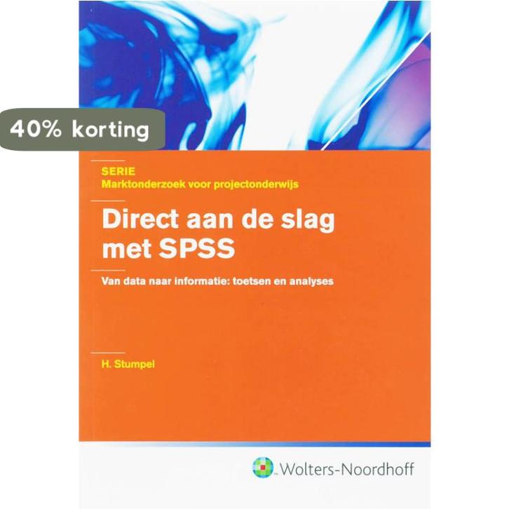 Direct aan de slag met SPSS 9789001700294, Boeken, Economie, Management en Marketing, Zo goed als nieuw, Verzenden