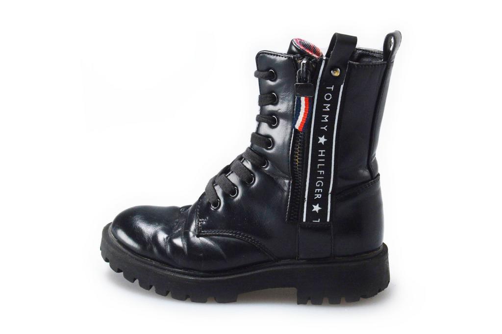 Zwarte tommy hilfiger veterboots 30851 sale