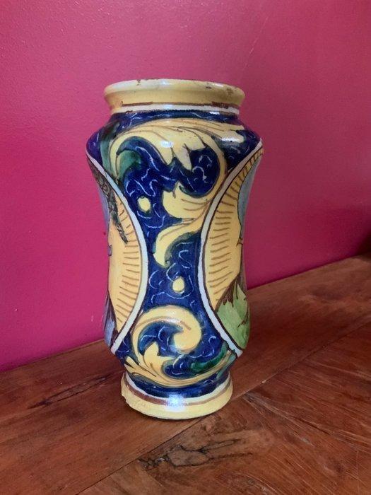 Apothekerspot / Albarello - Majolica, Antiek en Kunst, Antiek | Glaswerk en Kristal