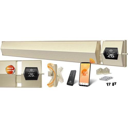 Infrarood terrasverwarmer - 2400W - met afstandsbediening, Doe-het-zelf en Bouw, Verwarming en Radiatoren, Verzenden
