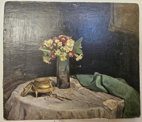Carl Stolz (1894-1978) - Stillleben mit Blumenvase und, Antiek en Kunst, Kunst | Schilderijen | Klassiek