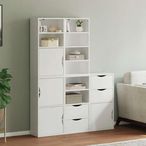 vidaXL Bijzetkasten 5 st ODDA 40x24x79 cm massief grenenhout, Huis en Inrichting, Kasten | Dressoirs, Nieuw, Verzenden