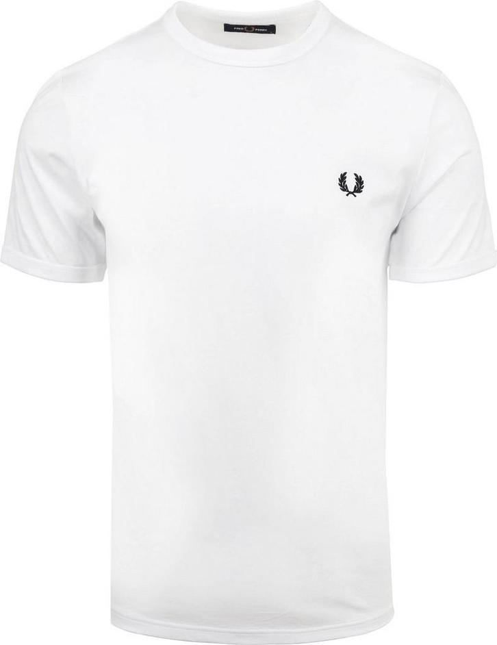 Fred Perry Ringer T-Shirt Wit maat Maat 52/54 (L) Heren, Vêtements | Hommes, T-shirts, Envoi