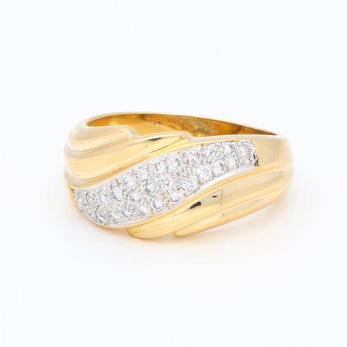 Bague - 18 carats Or jaune - 1.35ct. tw. Diamant (Naturelle), Handtassen en Accessoires, Ringen
