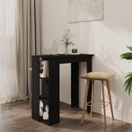 vidaXL Table de bar avec étagère Noir 102x50x103,5cm, Verzenden, Neuf