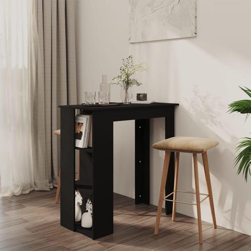 vidaXL Table de bar avec Ã©tagÃ¨re Noir 102x50x103,5cm, Huis en Inrichting, Tafels | Eettafels, Verzenden