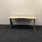 Tweedehands mibra Slinger bureau, 180x90 cm, trespa licht, In hoogte verstelbaar, Gebruikt, Bureau