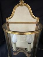 Lamp - Glas, Messing - lantarenvormige wandlamp