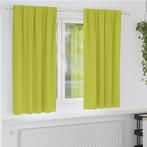 vidaXL Blackout Gordijnen met Ringen 2 pcs Groen 175 x 140, Huis en Inrichting, Stoffering | Gordijnen en Lamellen, Verzenden