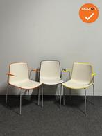 Kantinestoel Pedraili Tweet- Wit met gekleurde rand - Set va, Ophalen of Verzenden, Stoel