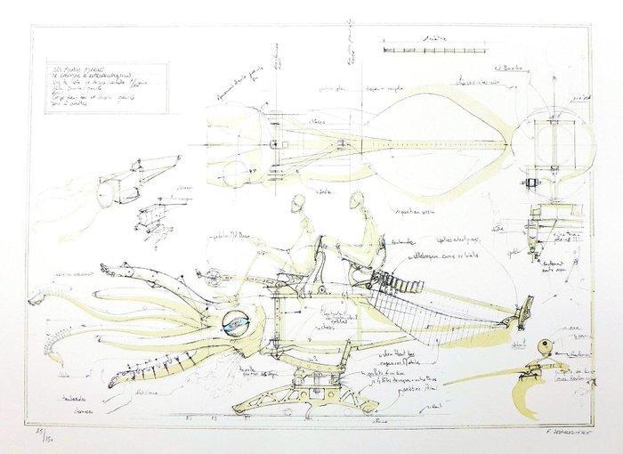 François Delaroziere - Calamar à rétropropulsion, Antiek en Kunst, Antiek | Overige Antiek