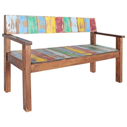 vidaXL Bankje 115 cm massief gerecycled hout, Huis en Inrichting, Overige Huis en Inrichting, Nieuw, Verzenden
