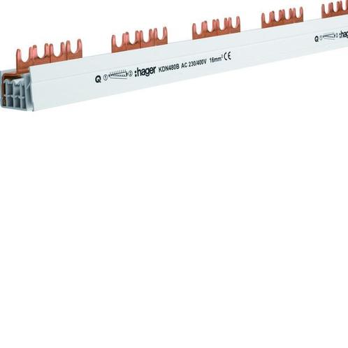 Hager Quickbusbar Kamrail - KDN480B, Doe-het-zelf en Bouw, Elektriciteit en Kabels, Verzenden