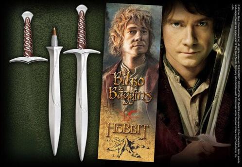 The Hobbit Bilbo Baggins Sting Sword Pen & Bladwijzer, Collections, Lord of the Rings, Enlèvement ou Envoi