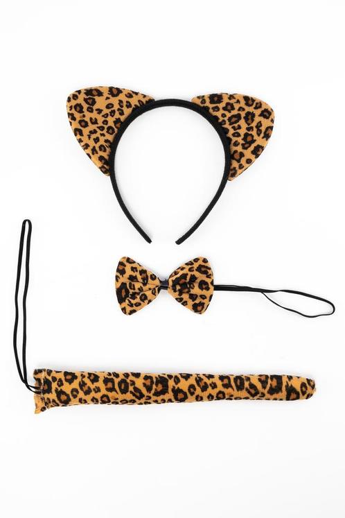 Haarband Set Luipaard Oren Strik Diadeem Bruin Oortjes Pante, Kleding | Dames, Carnavalskleding en Feestkleding, Nieuw, Ophalen of Verzenden