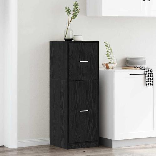 vidaXL Apotheekkast Zwart Eiken 40x41x118 cm Geengineerd, Huis en Inrichting, Kasten | Overige, Nieuw, Verzenden