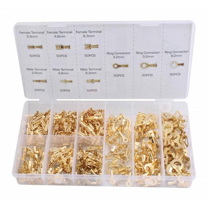 ASTA Kabelschoen assortiment ongeïsoleerd CU-koper 450-delig, Doe-het-zelf en Bouw, Elektriciteit en Kabels, Nieuw, Ophalen of Verzenden