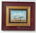 Guglielmo Curti (1897-1966) - Marina con barche di pescatori