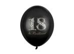 Ballonnen 18 Jaar & Brilliant Zwart 30cm 6st, Hobby en Vrije tijd, Nieuw, Verzenden