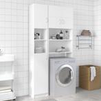 vidaXL Badkamerkast 32x25,5x190 cm bewerkt hout wit, Huis en Inrichting, Badkamer | Badkamermeubels, Verzenden, Nieuw