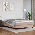 vidaXL Boxspring bed kunstleer cappuccinokleurig 140x190 cm, Verzenden