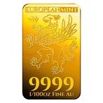 2 x 1/100 Troy Ounce - Or .999 - European Mint - Bar Griffin