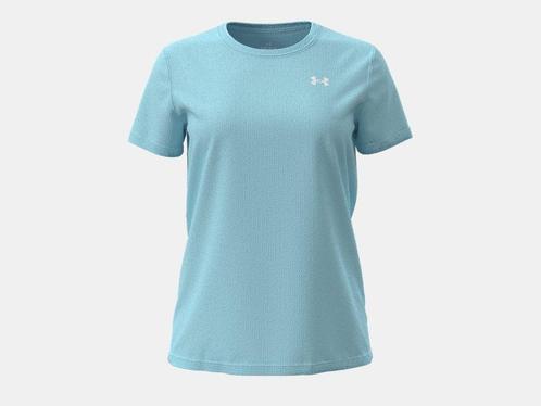 Under Armour Tech Rib Ssc-Blu - Maat SM, Kleding | Dames, Topjes, Blauw, Maat 38/40 (M), Nieuw, Korte mouw, Ophalen of Verzenden