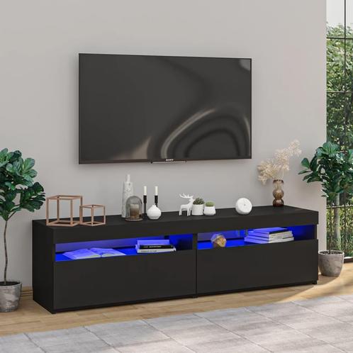 vidaXL Tv-meubelen 2 st met LED-verlichting 75x35x40 cm, Huis en Inrichting, Kasten |Televisiemeubels, Nieuw, Verzenden
