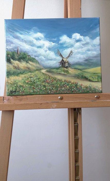 Olena Noizet - Un autre printemps - No reserve, Antiek en Kunst, Kunst | Schilderijen | Modern