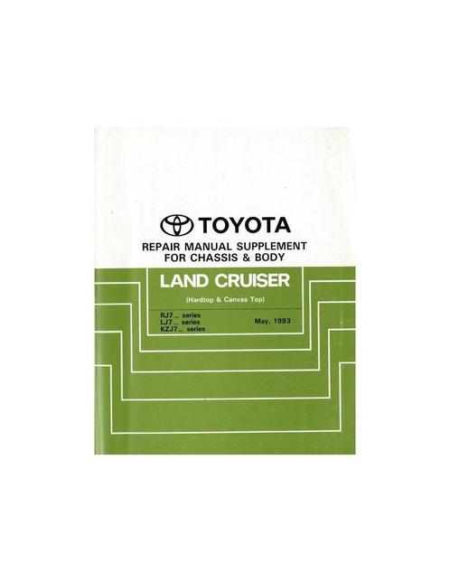 1993 TOYOTA LANDCRUISER CHASSIS & CAROSSERIE, Autos : Divers, Modes d'emploi & Notices d'utilisation